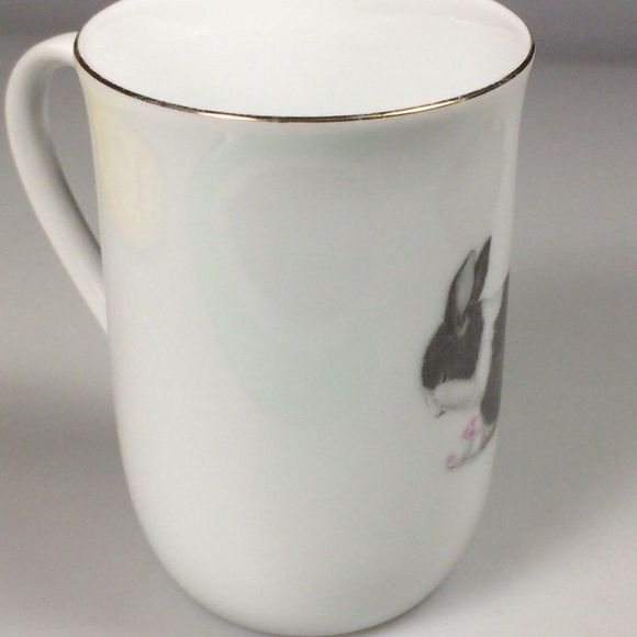 Bunny Rabbit coffee mug Vintage Otagiri porcelain cup OMC Easter - Picture 7 of 10